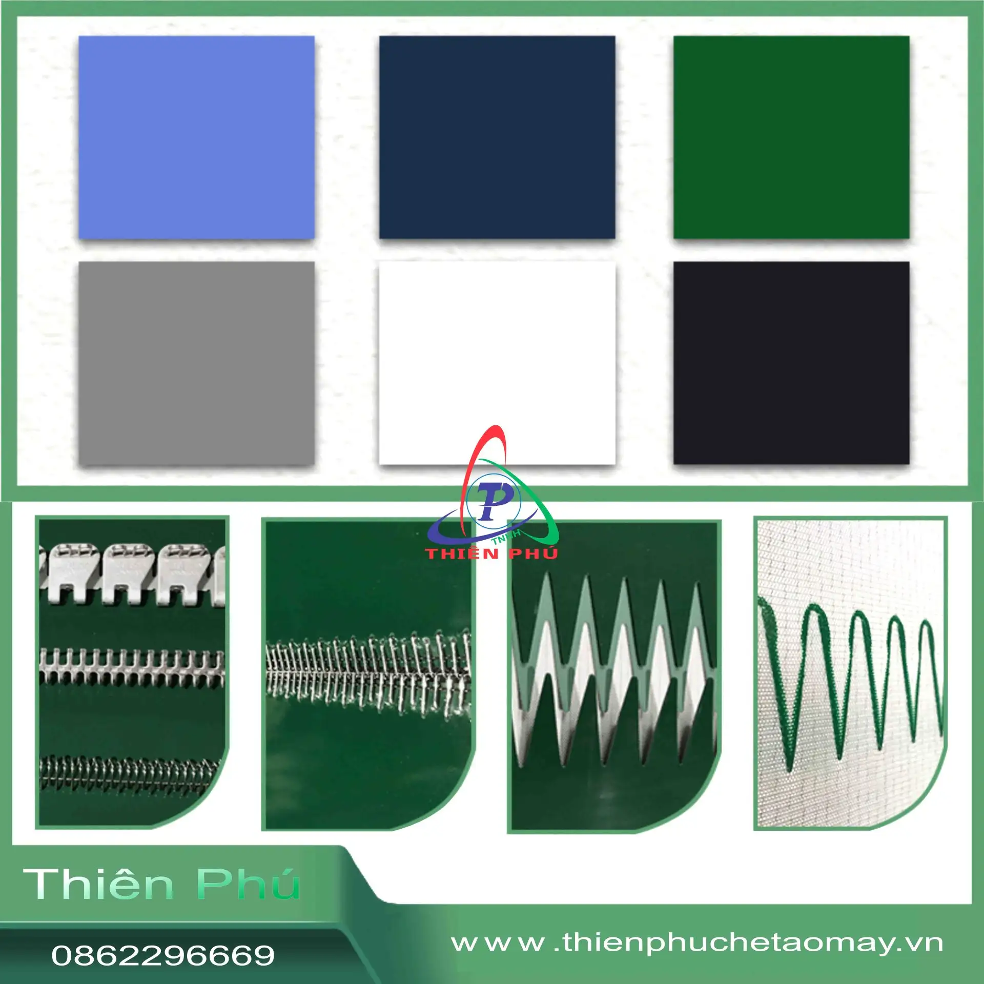 Băng Tải PVC Màu Xanh