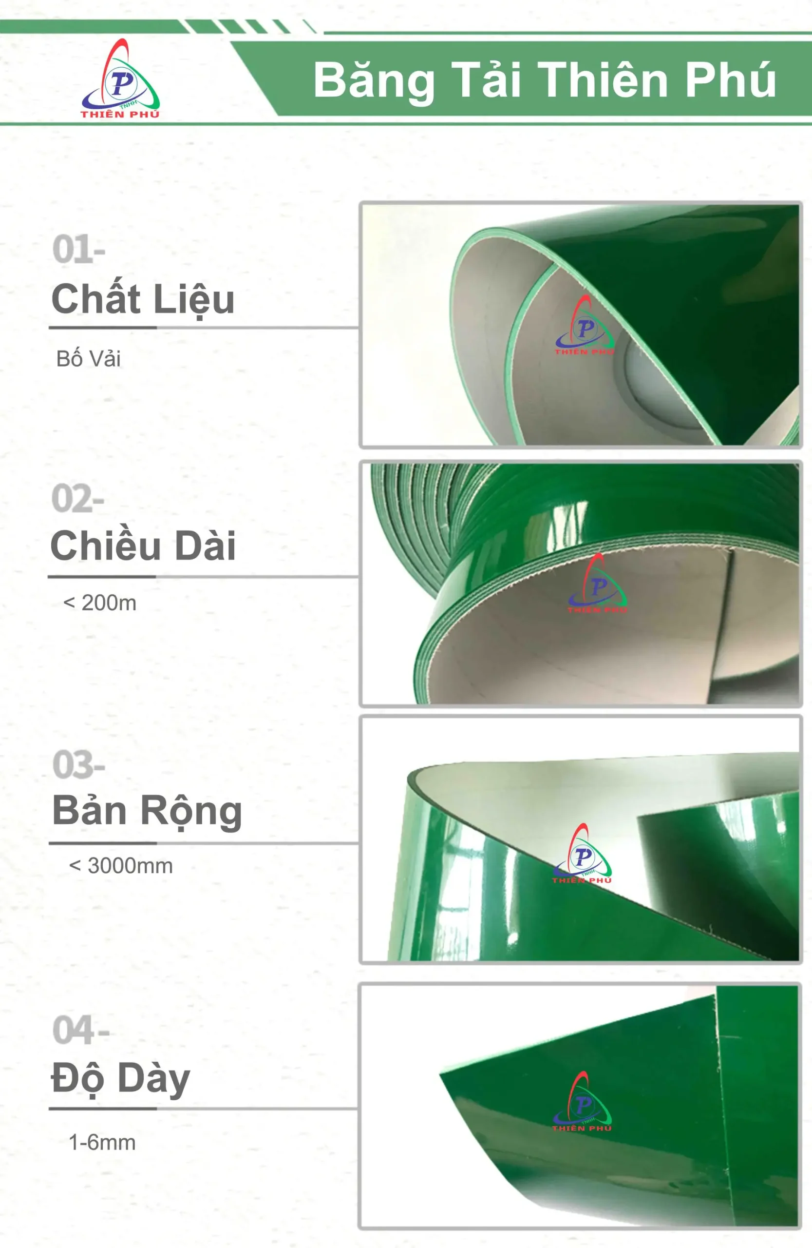 Băng Tải PVC Màu Xanh